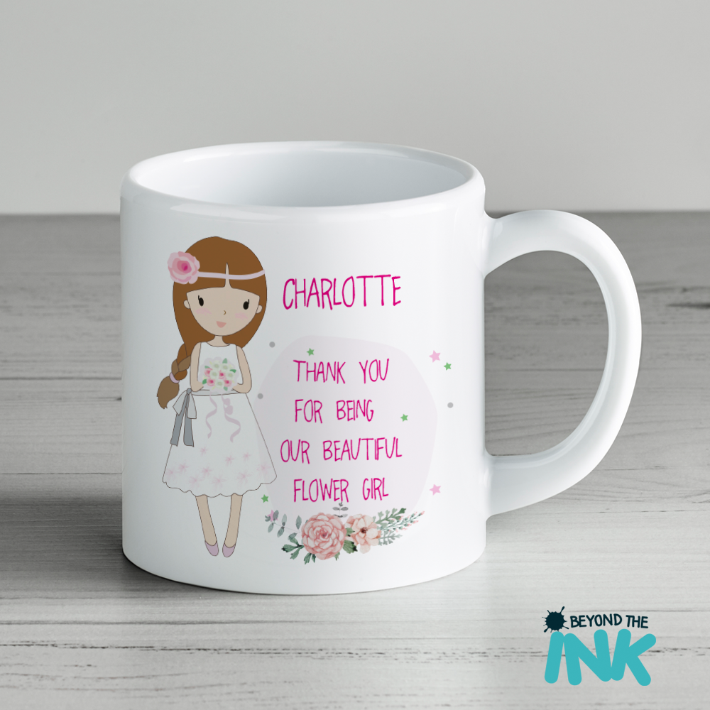 Personalised Flower Girl Small Children’s Cup Beyond The Ink